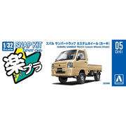 Aoshima 1/32 Snap Subaru Sambar Truck Custom Wheels Khaki