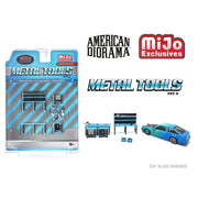 American Dioramas 1/64 Metal Tools Blue Set A