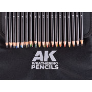 AK Interactive Weathering Pencils Full Range in Cloth Case with Zipper