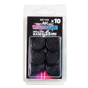 AK Interactive 1109 Plastic Wargame Bases Hollow Base 25mm 10 units