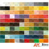 AK Interactive 11702 Briefcase 100 Colors Acrylic Paint Set (3rd Generation)