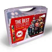 AK Interactive 11704 Briefcase 120 Figure Colours Acrylic Paint Set (3rd Generation)