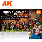 AK Interactive 11776 Signature Set Thirty Years War 1618-1648 Archiduque Acrylic Paint Set (3rd Generation)