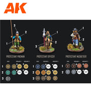 AK Interactive 11776 Signature Set Thirty Years War 1618-1648 Archiduque Acrylic Paint Set (3rd Generation)