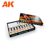 AK 11777 Signature Set Sergio Vilches 14 Acrylic Paints with Figure Starter Set (3rd Generation)