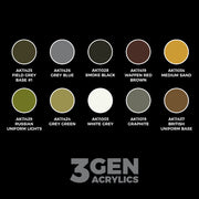 AK Interactive AK11781 German Panzergrenadier Division Europe Wargame Starter Set 10 x Acrylic Paint 17ml and Exclusive Figure German Machine Gunner (3rd Generation)