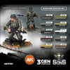 AK Interactive AK11781 German Panzergrenadier Division Europe Wargame Starter Set 10 x Acrylic Paint 17ml and Exclusive Figure German Machine Gunner (3rd Generation)