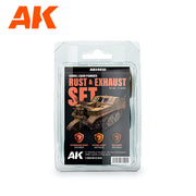 AK Interactive AK14031 Rust and Exhaust Set Enamel Liquid Pigment
