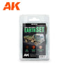 AK Interactive AK14035 Earth Set Enamel Liquid Pigment