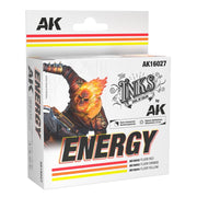 AK Interactive 16027 The INKS Energy Colors Set Acrylic Ink Set 3 Colours