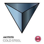 AK Interactive 17070 Quick Gen Cold Steel 18ml Acrylic Paint