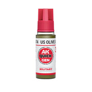 AK Interactive 17074 Quick Gen US Olive Uniform 18ml Acrylic Paint