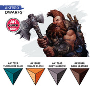 AK Interactive 17510 Quick Gen Dwarfs Acrylic Paint Set 4 Colours