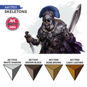 AK Interactive 17511 Quick Gen Skeletons Acrylic Paint Set 4 Colours