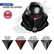 AK Interactive 17515 Quick Gen Dark Soldiers Acrylic Paint Set 4 Colours