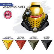AK Interactive 17519 Quick Gen Yellow Soldiers Acrylic Paint Set 4 Colours