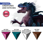 AK Interactive 17520 Quick Gen Creatures And Witches Acrylic Paint Set 4 Colours