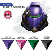 AK Interactive 17523 Quick Gen Purple Soldiers Acrylic Paint Set 4 Colours