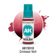 AK Interactive Acrylic Wash Crimson Veil Wash 18ml