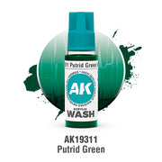 AK Interactive Acrylic Wash Putrid Green Wash 18ml
