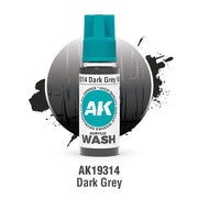 AK Interactive Acrylic Wash Dark Grey Wash 18ml