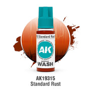 AK Interactive Acrylic Wash Standard Rust Wash 18ml