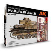 AK Interactive 35504-B Pz.Kpfw.IV Ausf.D Afrika Korps + 5 Figures German Tank Crew