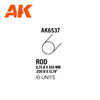 AK Interactive Styrene Rod 0.75 Diameter x 350mm (Pack of 10)
