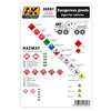 AK Interactive 807 Dangerous Goods Signs For Vehicles Wet Transfer