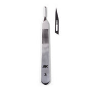 AK Interactive Stainless Steel Scalpel Handle (with 2 Blades)