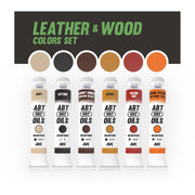 AK Interactive ABT 502 Leather and Wood Colours Oil Paint Set