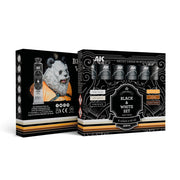 AK Interactive Artist Dense Acrylic Black and White Set (6 Tubes 20 ml)