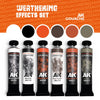AK Interactive AKG25 Acrylic Weathering Gouache Weathering Effects Set