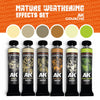 AK Interactive AKG25 Acrylic Weathering Gouache Nature Weathering Effects Set