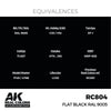 AK Interactive RC804 Real Colors Flat Black RAL 9005 17ml Lacquer Paint