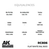 AK Interactive RC806 Real Colors Flat White RAL 9003 17ml Lacquer Paint