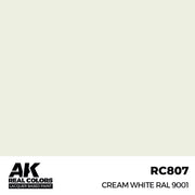 AK Interactive RC807 Real Colors Cream White RAL 9001 17ml Lacquer Paint