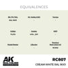 AK Interactive RC807 Real Colors Cream White RAL 9001 17ml Lacquer Paint