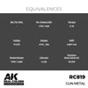 AK Interactive RC819 Real Colors Gun Metal 17ml Lacquer Paint
