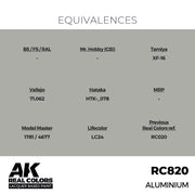 AK Interactive RC820 Real Colors Aluminium 17ml Lacquer Paint