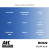 AK Interactive RC822 Real Colors Clear Blue 17ml Lacquer Paint