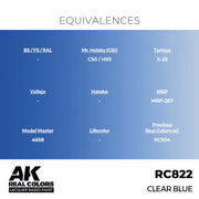 AK Interactive RC822 Real Colors Clear Blue 17ml Lacquer Paint