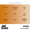 AK Interactive RC824 Real Colors Clear Orange 17ml Lacquer Paint