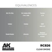 AK Interactive RC826 Real Colors Clear Smoke 17ml Lacquer Paint