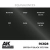 AK Interactive RC828 Real Colors British F1 Black 1972-1986 17ml Lacquer Paint