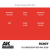 AK Interactive RC837 Real Colors Fluorescent Red RAL 3026 17ml Lacquer Paint
