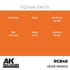 AK Interactive RC840 Real Colors Jager Orange 17ml Lacquer Paint