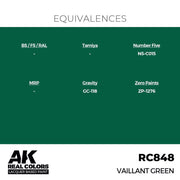 AK Interactive RC848 Real Colors Vaillant Green 17ml Lacquer Paint
