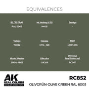 AK Interactive RC852 Real Colors Olivgrun-Olive Green RAL 6003 17ml Lacquer Paint