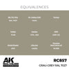 AK Interactive RC857 Real Colors Grau-Grey RAL 7027 17ml Lacquer Paint